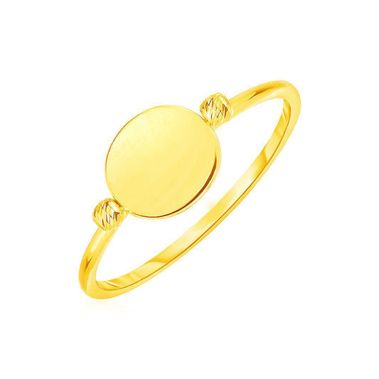 14k Yellow Gold Ring with Polished Oval-0