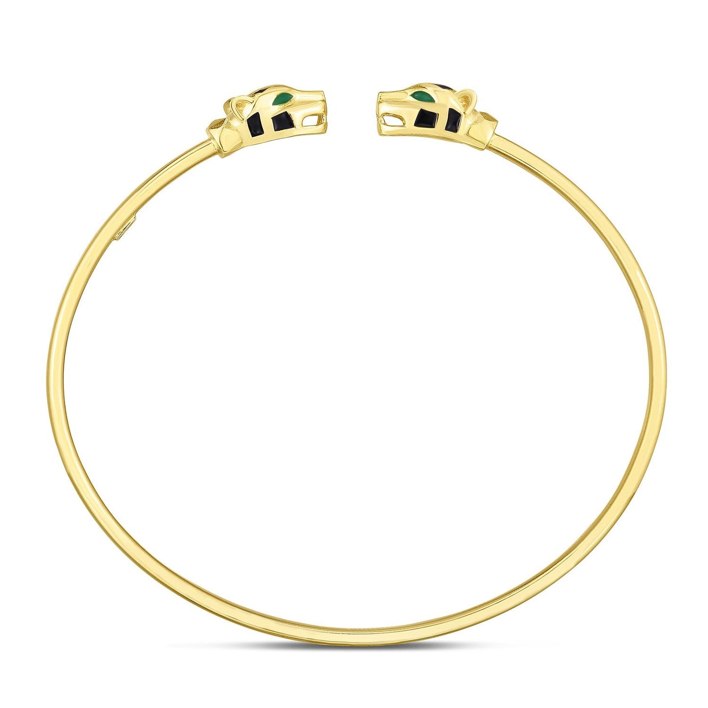 14k Yellow Gold Panther Bangle-2