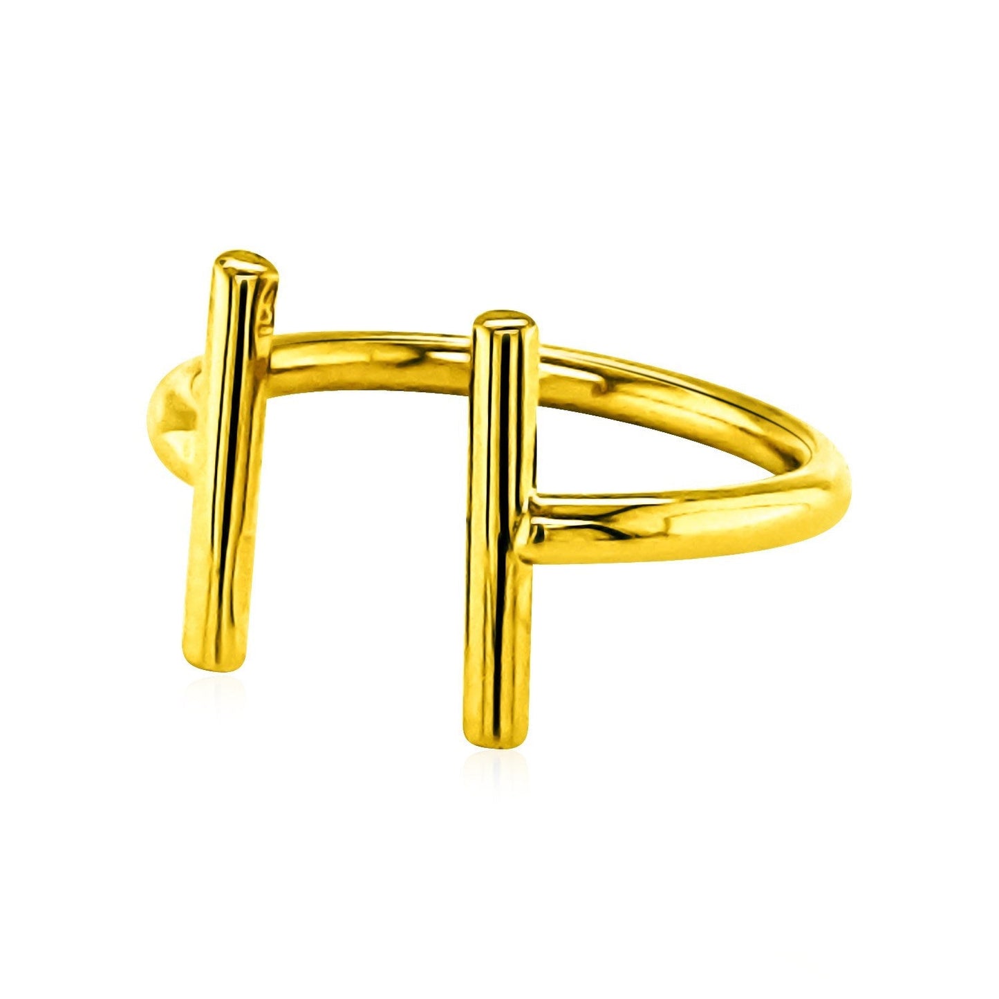 14k Yellow Gold Open Ring with Bars-1