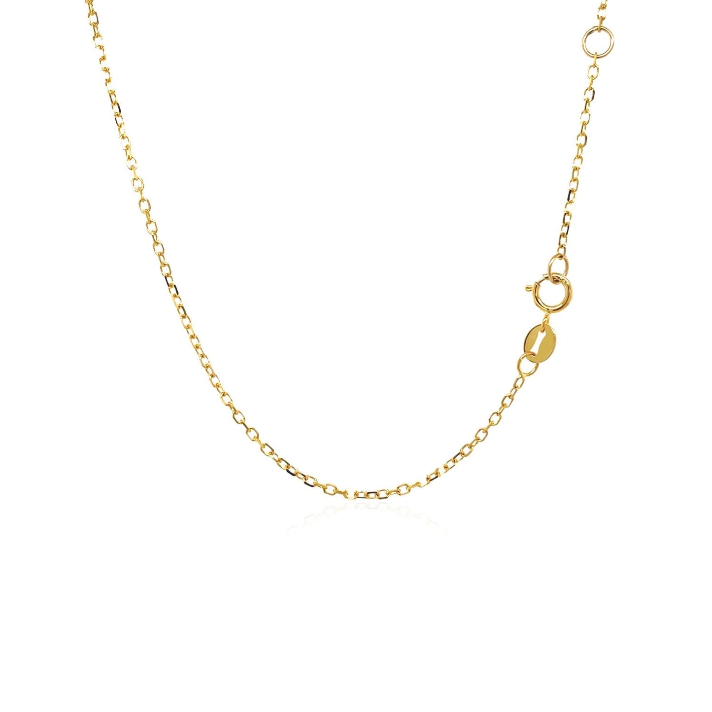 14k Yellow Gold 17 inch Necklace with Round Citrine-2