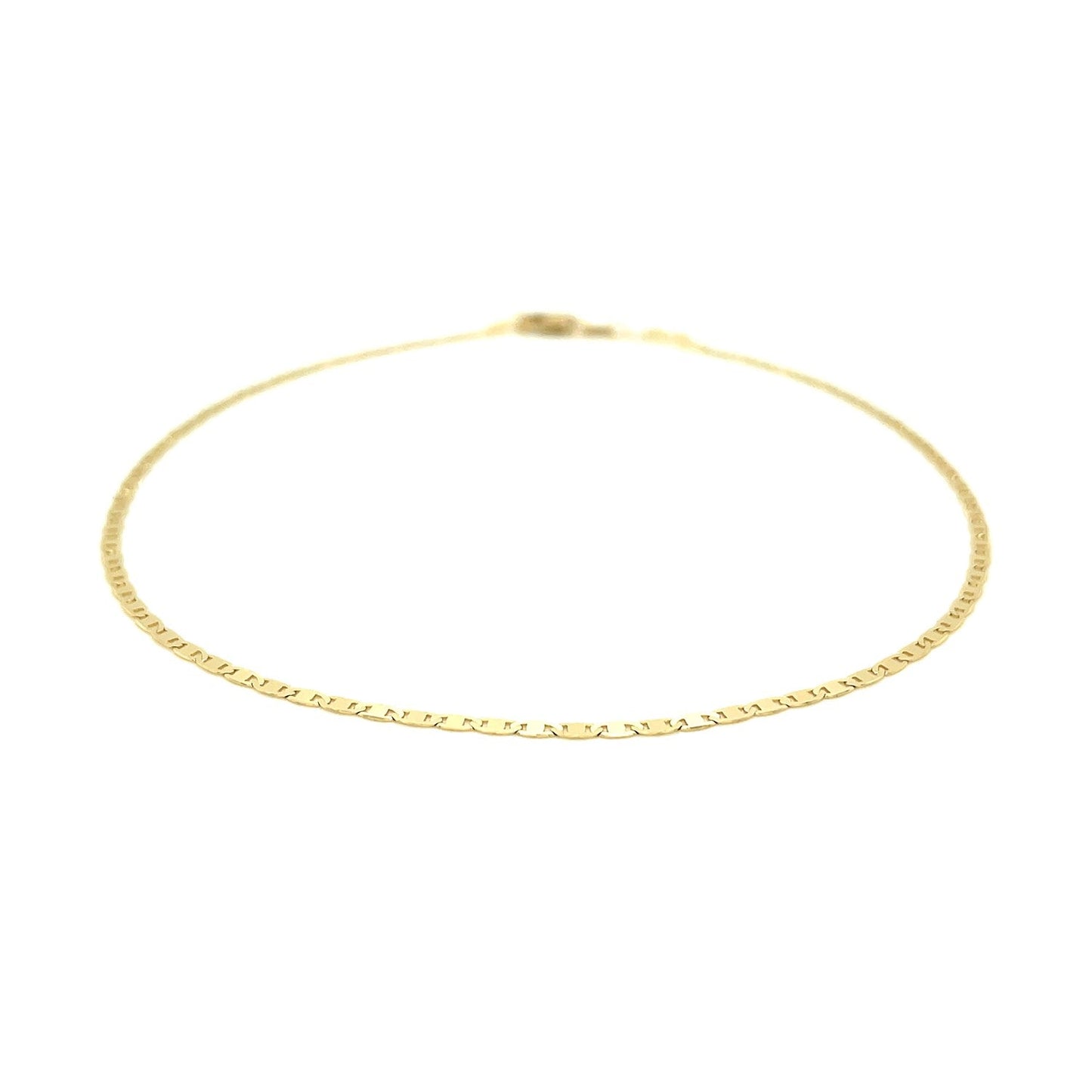 14k Yellow Gold Mariner Link Anklet 1.7mm-1