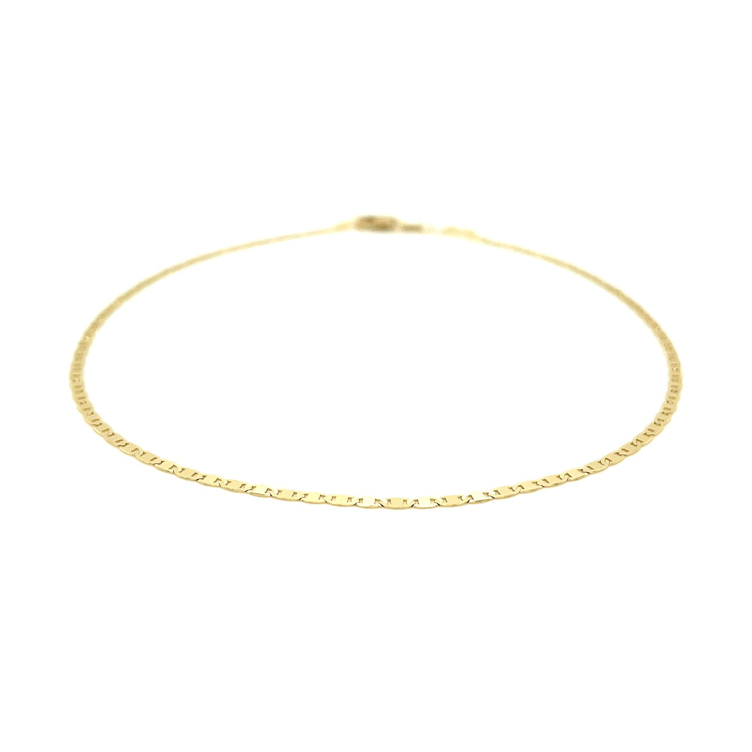 14k Yellow Gold Mariner Link Anklet 1.7mm-1