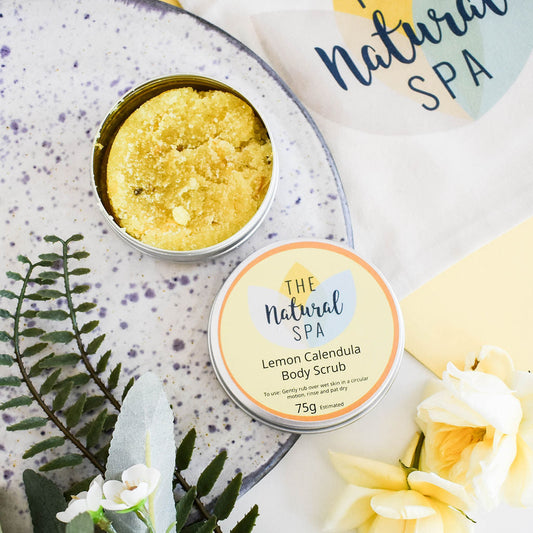 Lemon Calendula, Body Scrub - 3 different size option-0