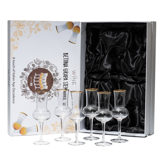 The Wine Savant Crystal Set of 6 Grappa Glasses 3oz Post Dinner Drinks, Italian Tulip Shape, Tasting Glasses, Perfect For Nosing and Sipping, Glasses for Absinthe, Aperol, Sherry, Aperitif, Scotch-0