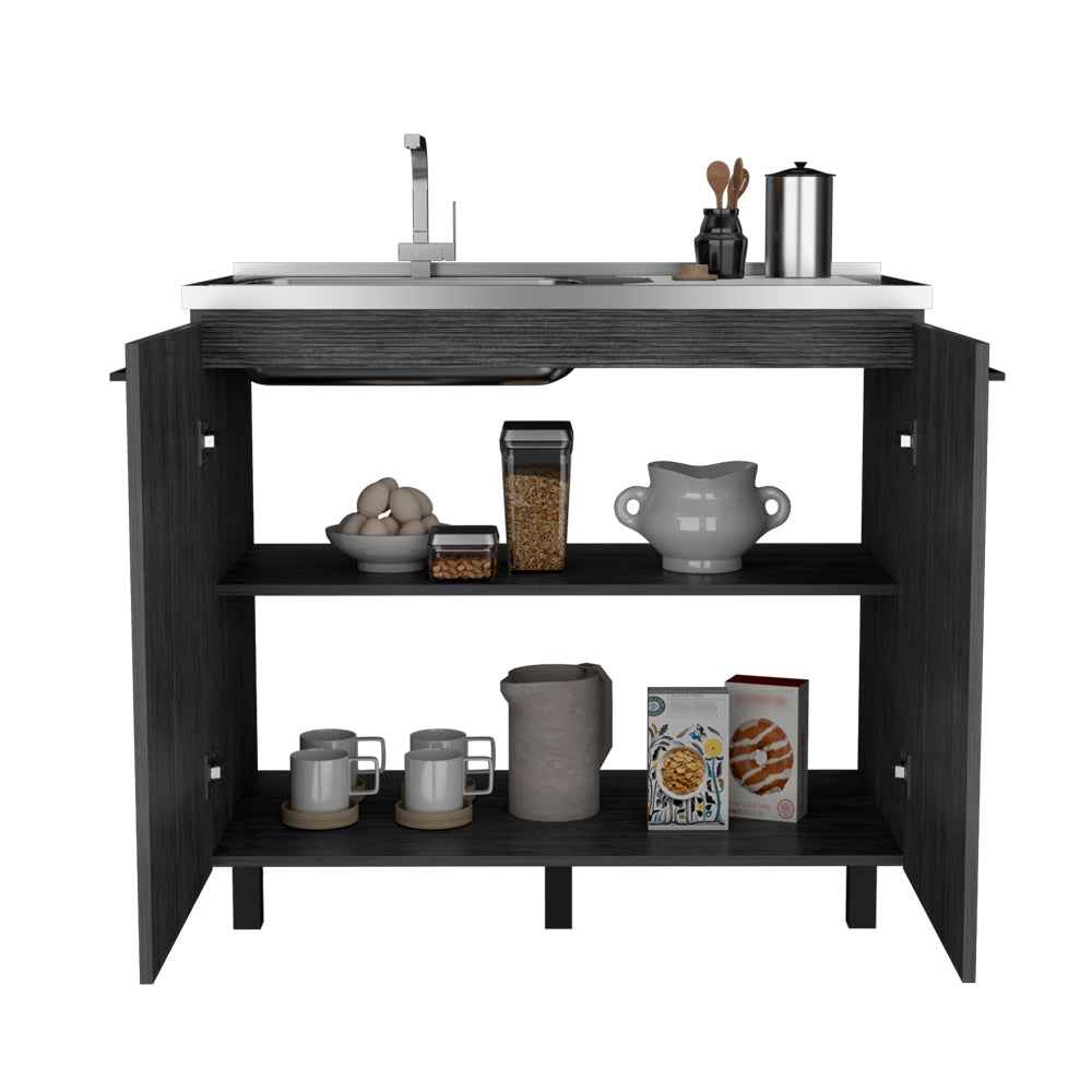 Sink Cabinet Utility,Sink Cabinet, Burwood, Smokey Oak, Smokey Oak Finish-3