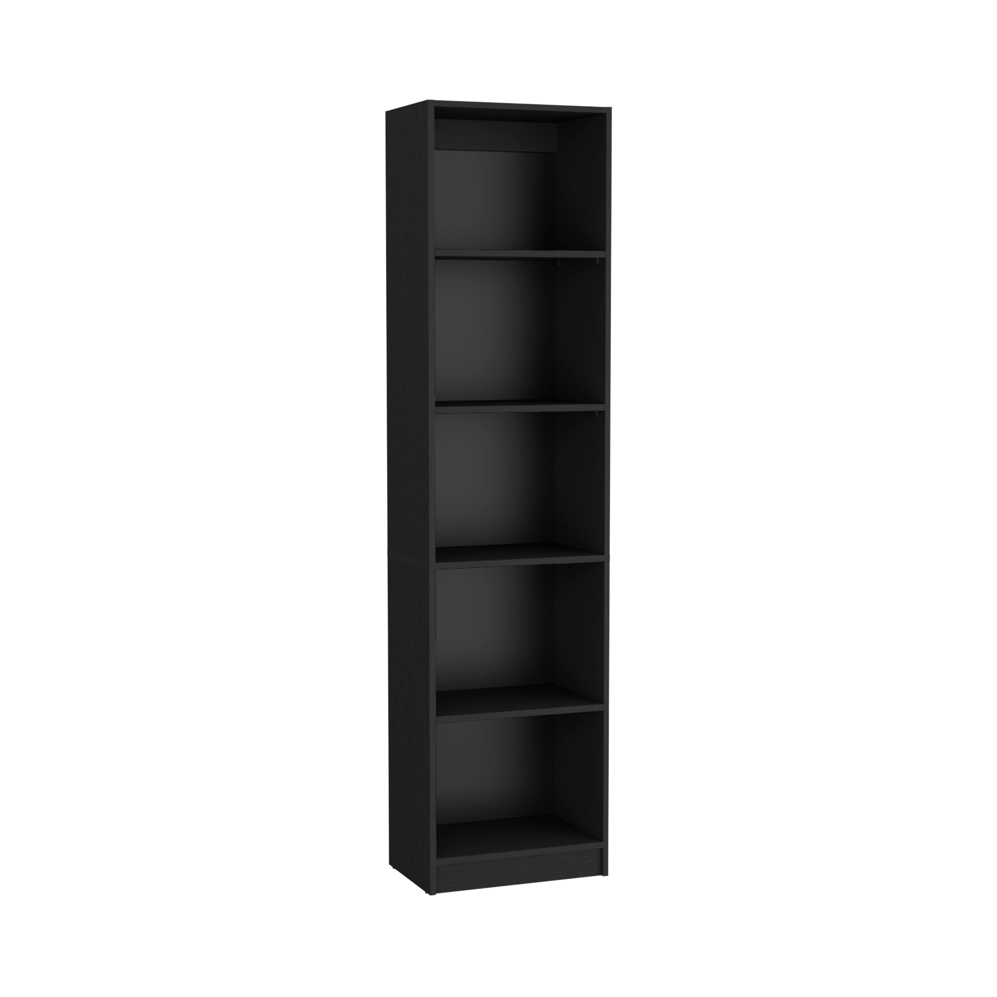 Bookcase XS Benzoni, Slim Design and Spacious Display, Black Wengue Finish-2