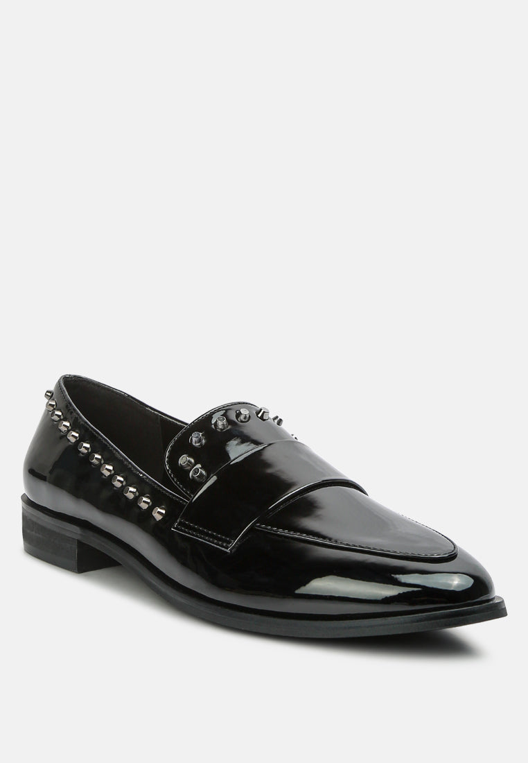 emilia patent stud penny loafers-11