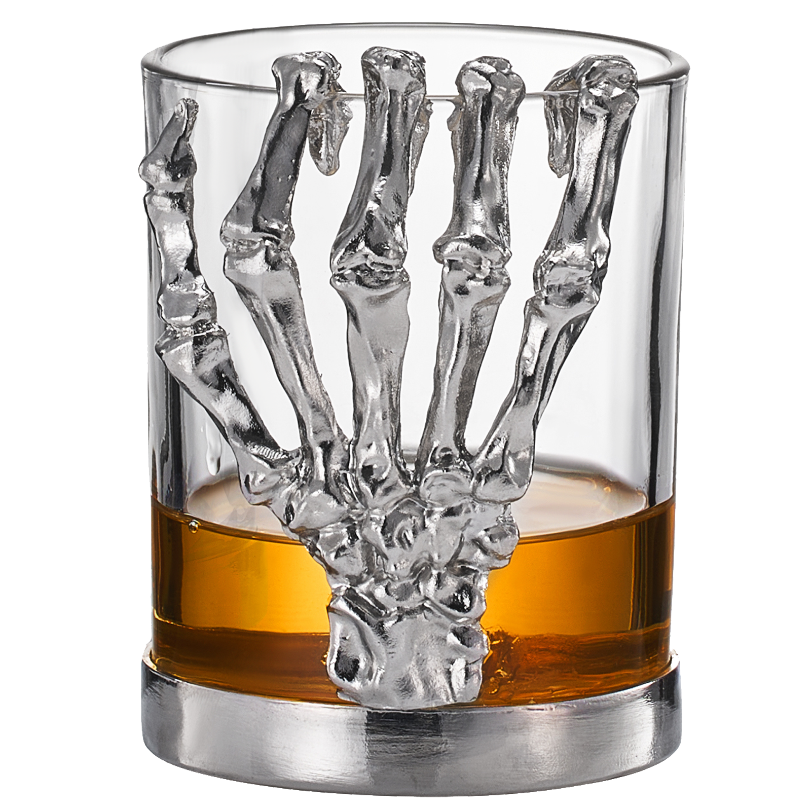 Skeleton Whiskey Glass Tumbler | Single | 10oz Halloween Skeleton Glasses 4.3" H, Goth Gifts, Skeleton Gifts, Skeleton Decor, Spooky Wine Gift Set, Perfect for Halloween Themed Parties-0