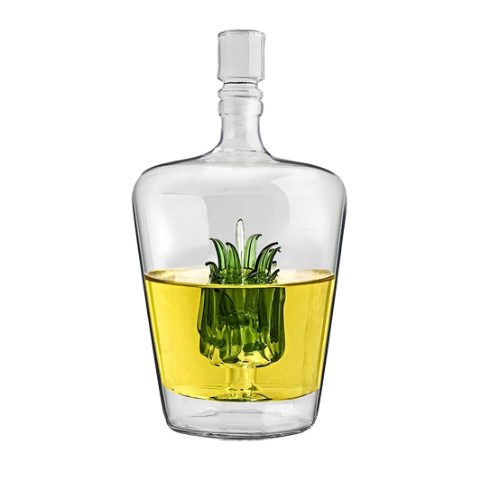 Tequila Decanter With Agave Plant, Glass Agave Decanter Perfect For Any Bar Or Tequila Party, 25 Ounce Bottle by The Wine Savant-0