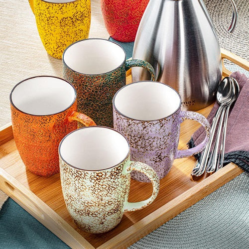 Set Of 6 Violet / Lavender Porcelain Mug 16 Fl Oz | 460 Ml-1