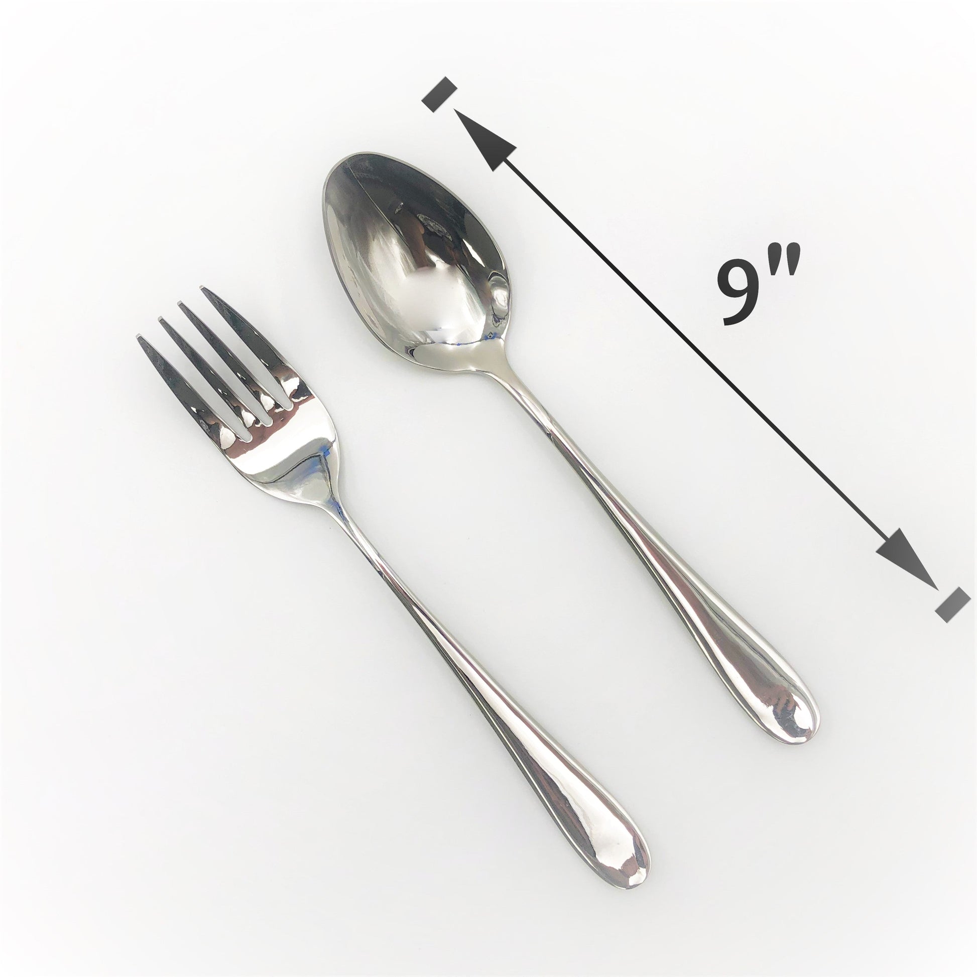 Stainless Steel Serving Fork And Knife Set Of 2 Pieces Great For Entertaining-1