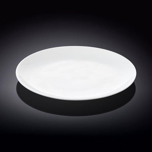 Set Of 6 Professional Rolled Rim White Dinner Plate 9" inch | 23 Cm-0