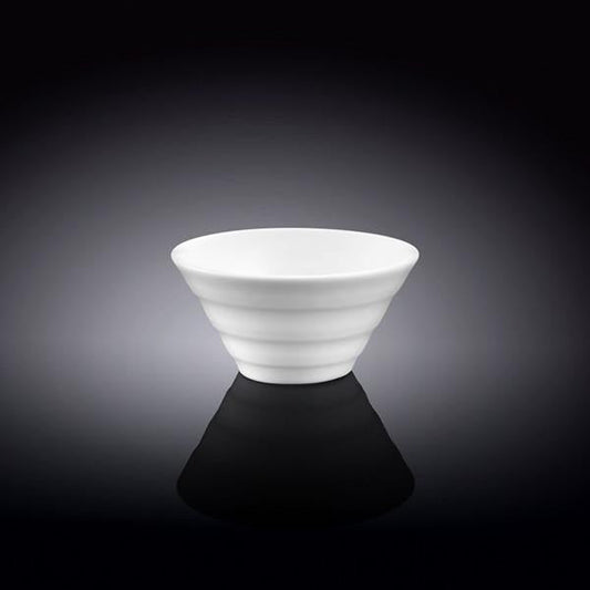 Set Of 6 Cone Shaped White Dessert Dish 4" inch X 2" inch | 6 Fl Oz |-0