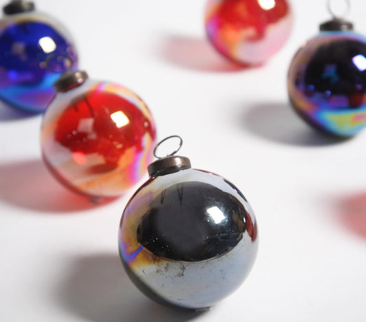 Handmade Glass Christmas Bobbles (set of 6)-0