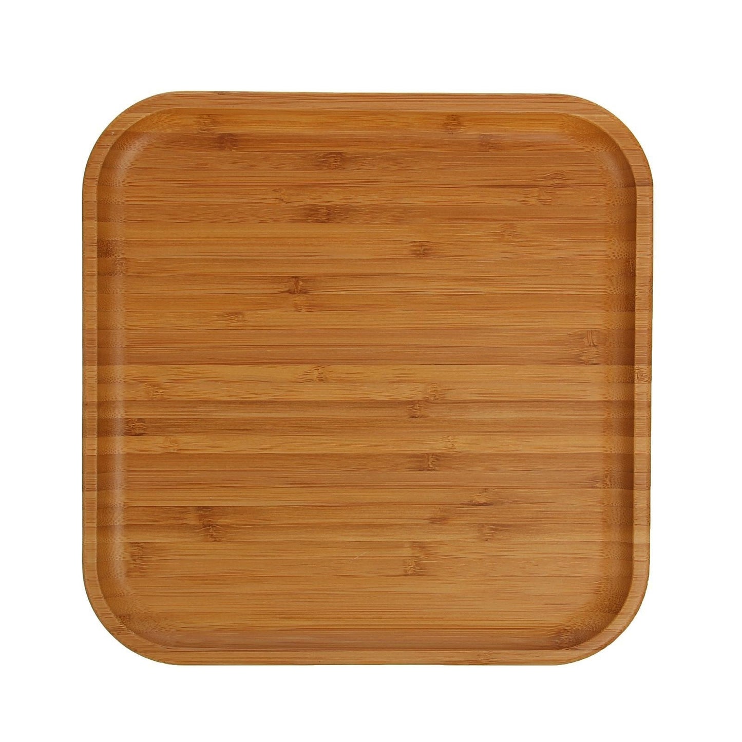 Bamboo Square Plate 11" inch X 11" inch |For Appetizers / Barbecue / Steak-1