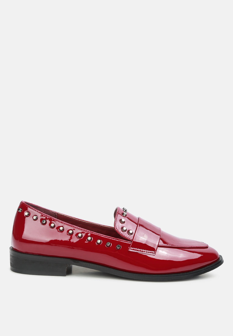 emilia patent stud penny loafers-0