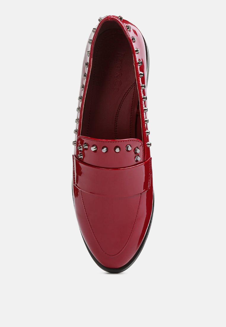 emilia patent stud penny loafers-3