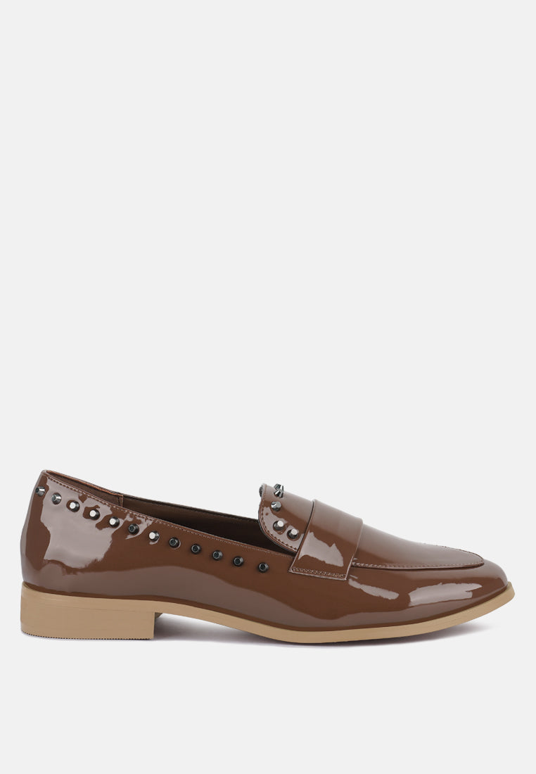 emilia patent stud penny loafers-5