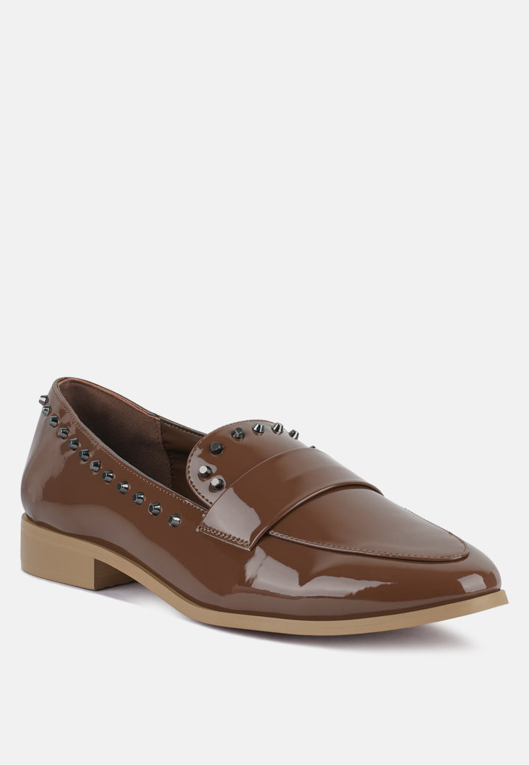 emilia patent stud penny loafers-6