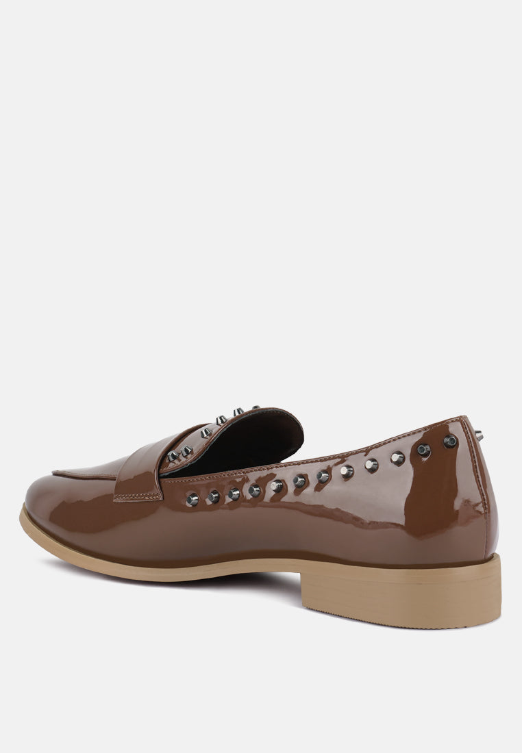 emilia patent stud penny loafers-7