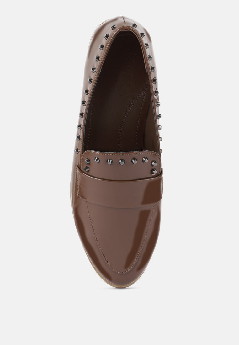 emilia patent stud penny loafers-8