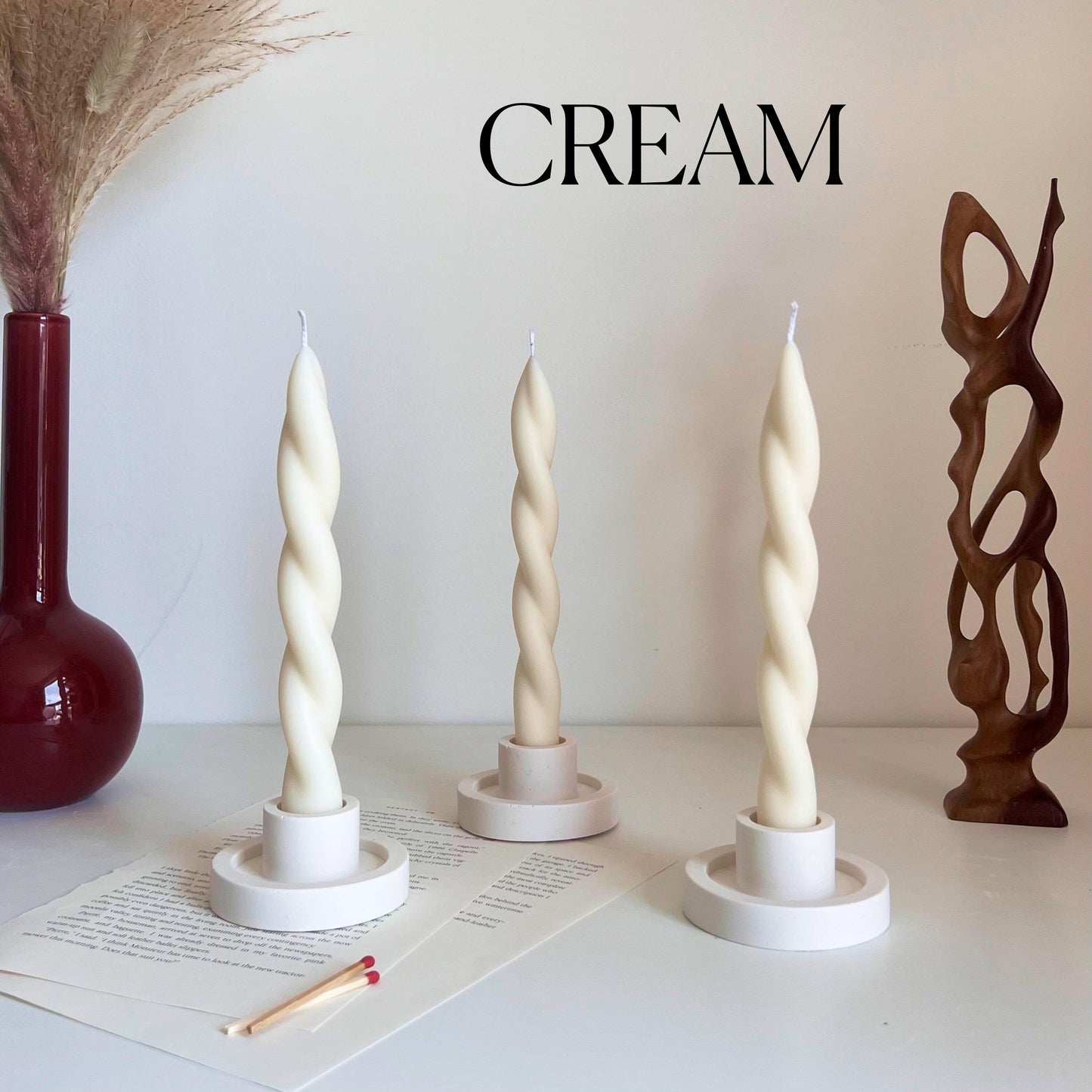 Short Twisted Taper Candle-2