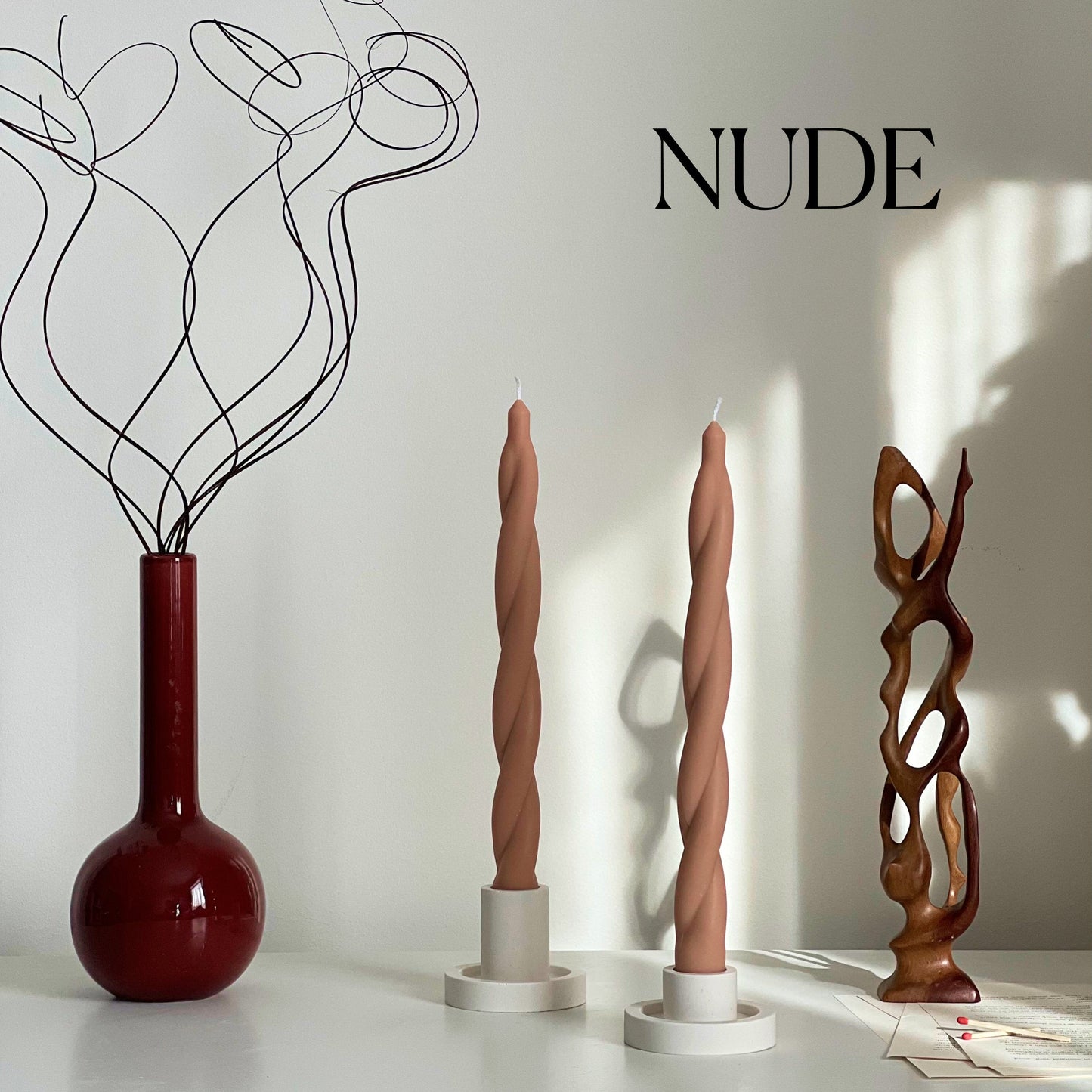 Bulk Tall Twisted Taper Candles-2