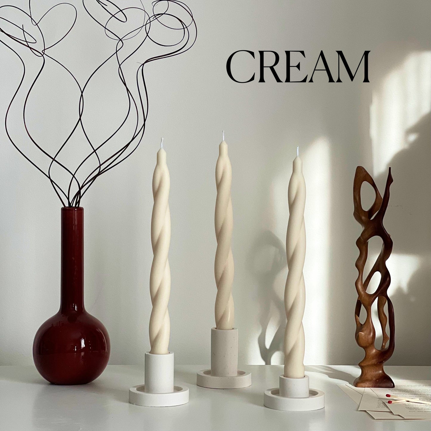 Bulk Tall Twisted Taper Candles-3