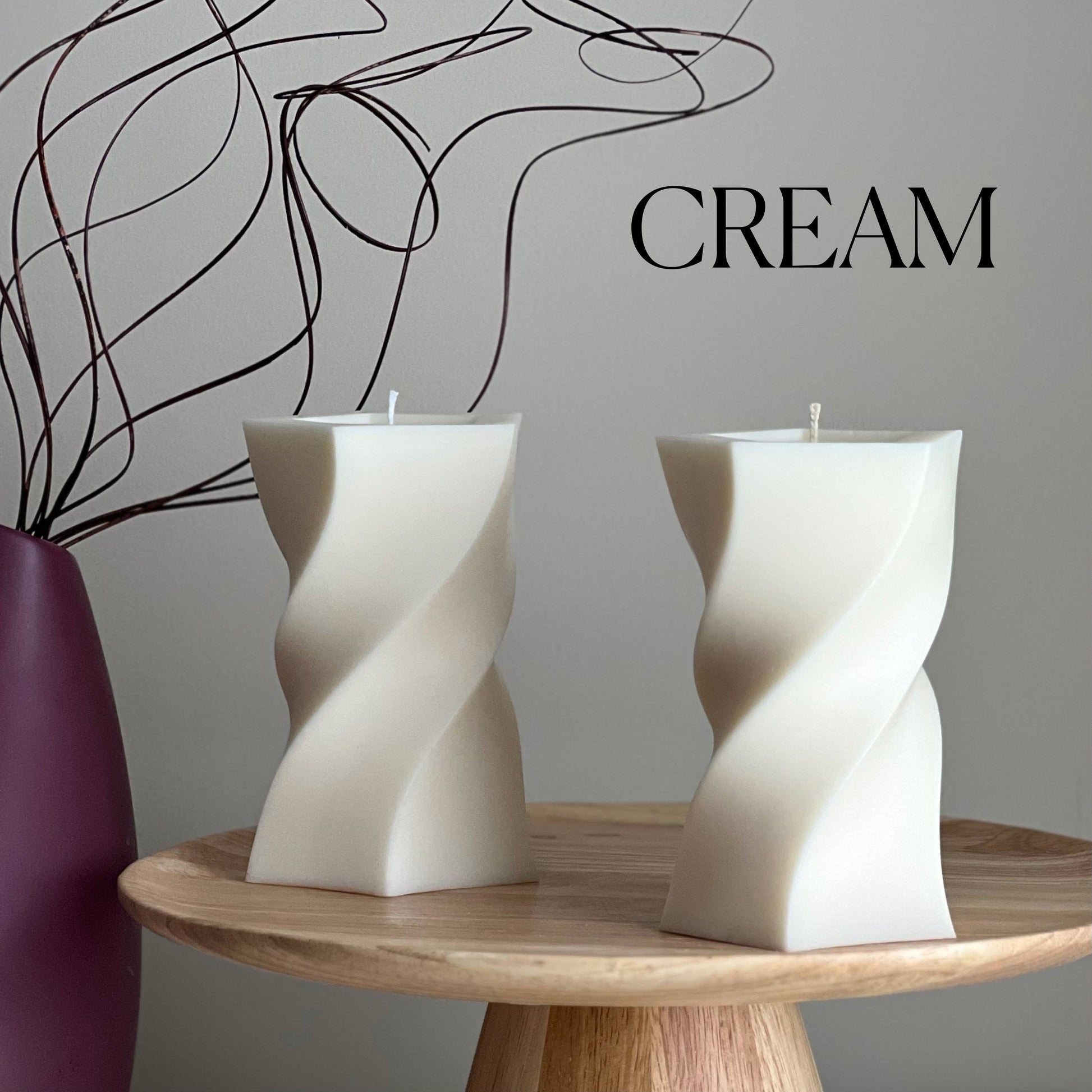Unique Design Wavy Tall Pillar Candle-2