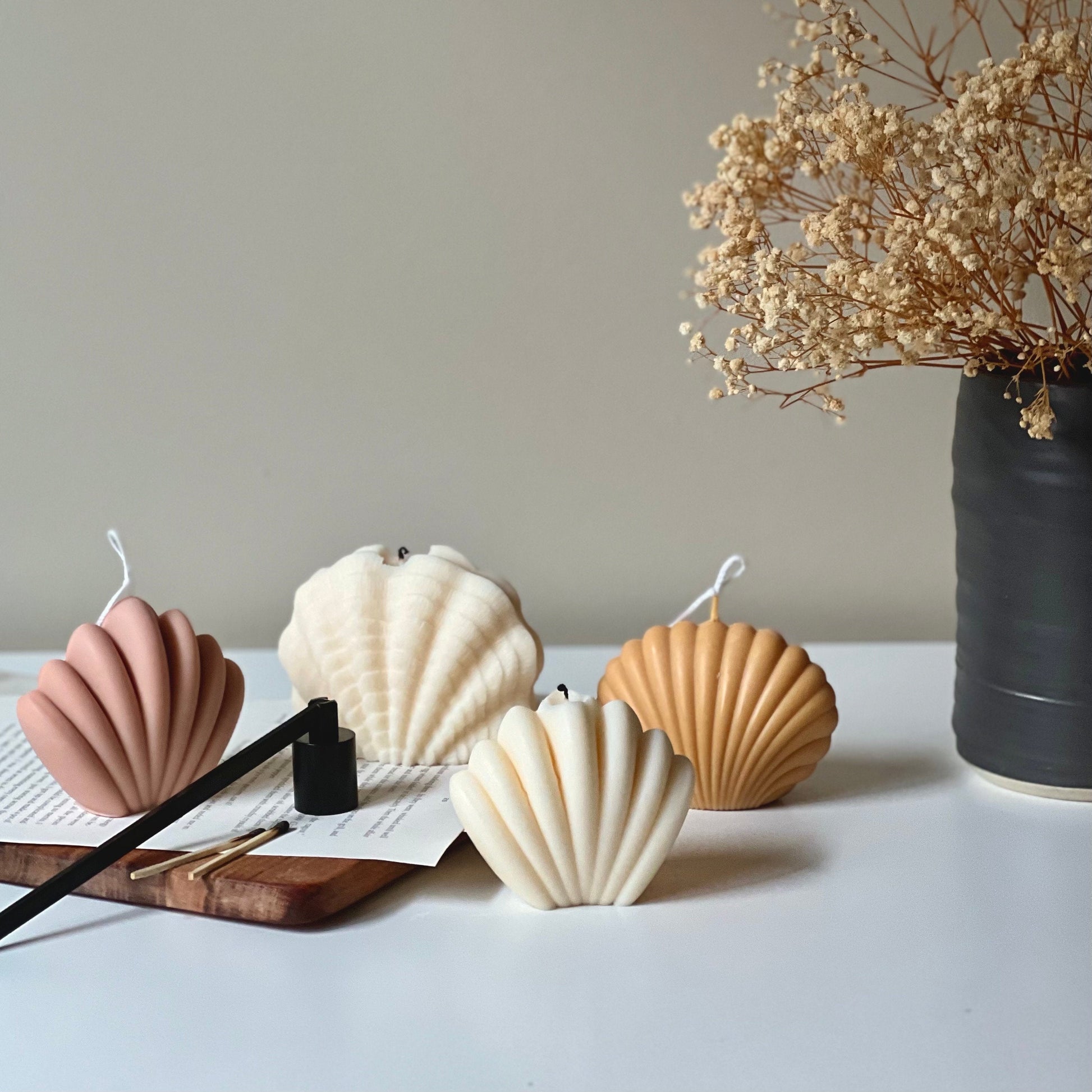 Large Sea Shell Candle-3