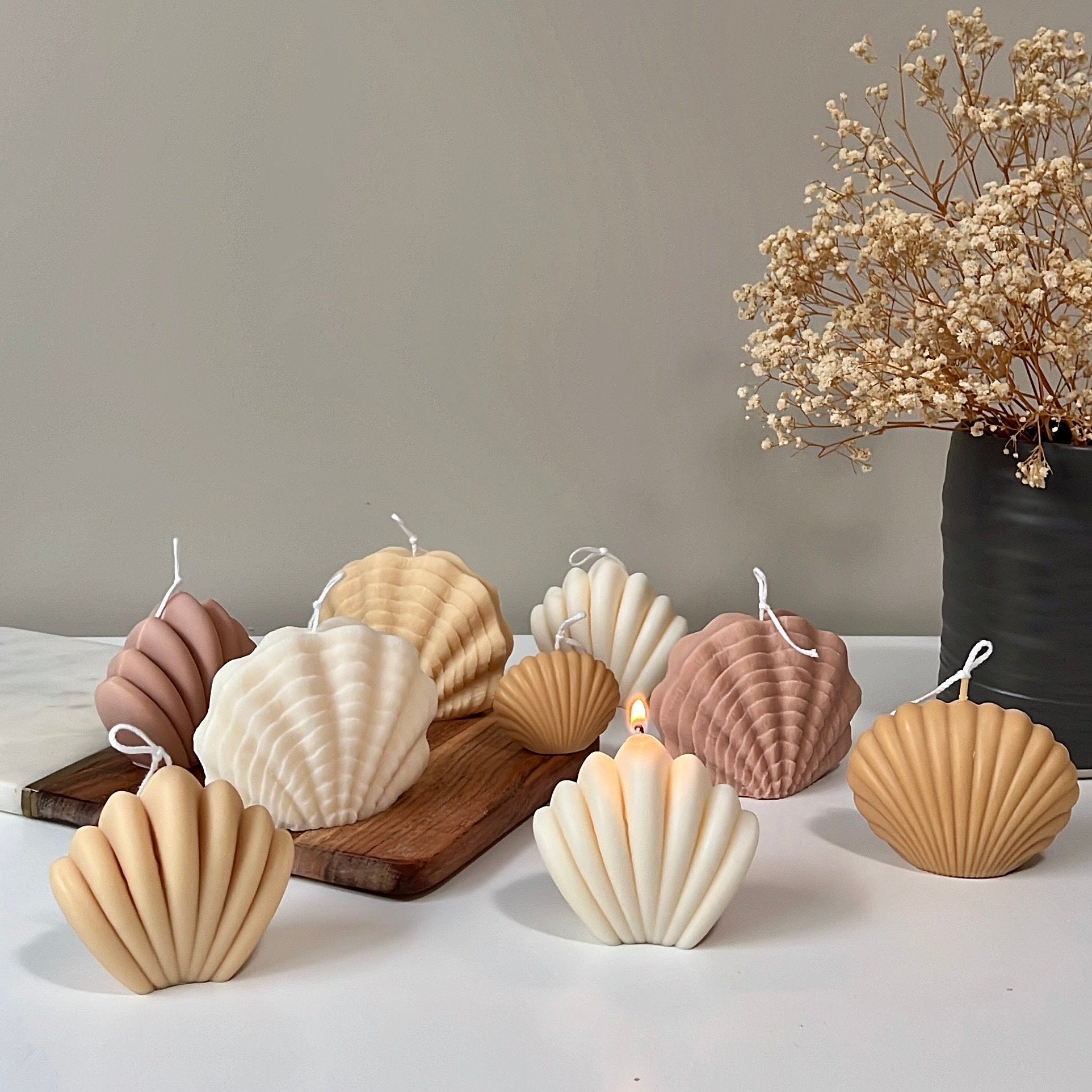 Large Sea Shell Candle-7