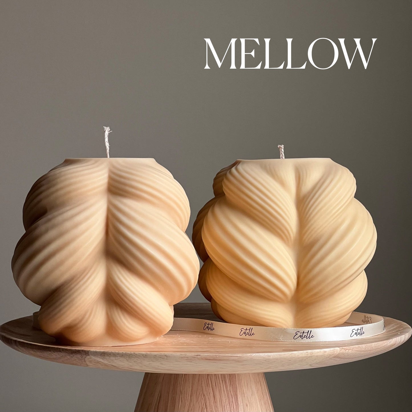 Huge Swirl Twisted Knot Candle-3