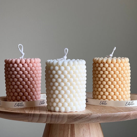 Bubble Pillar Candle-0