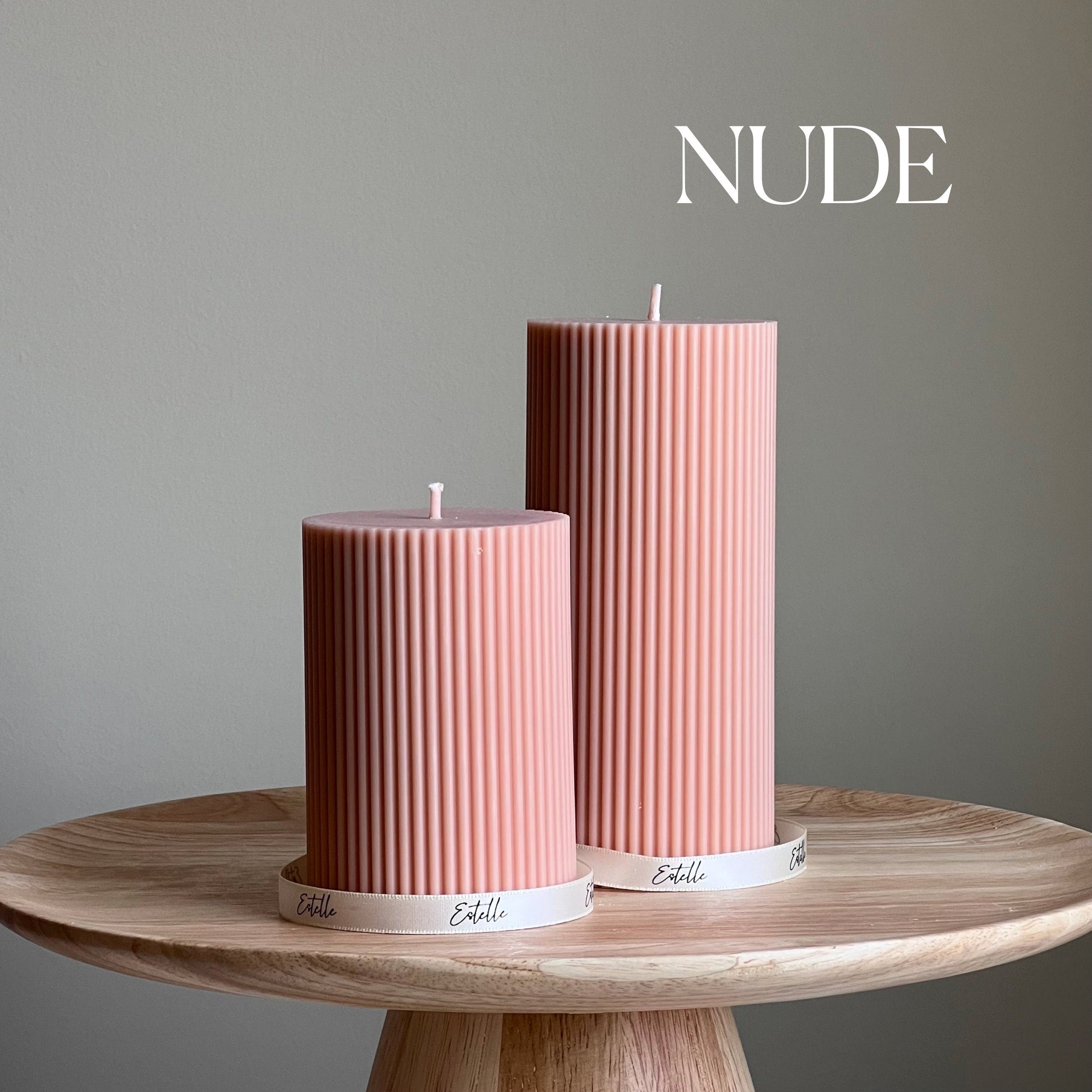 Ribbed Pillar Candle-2