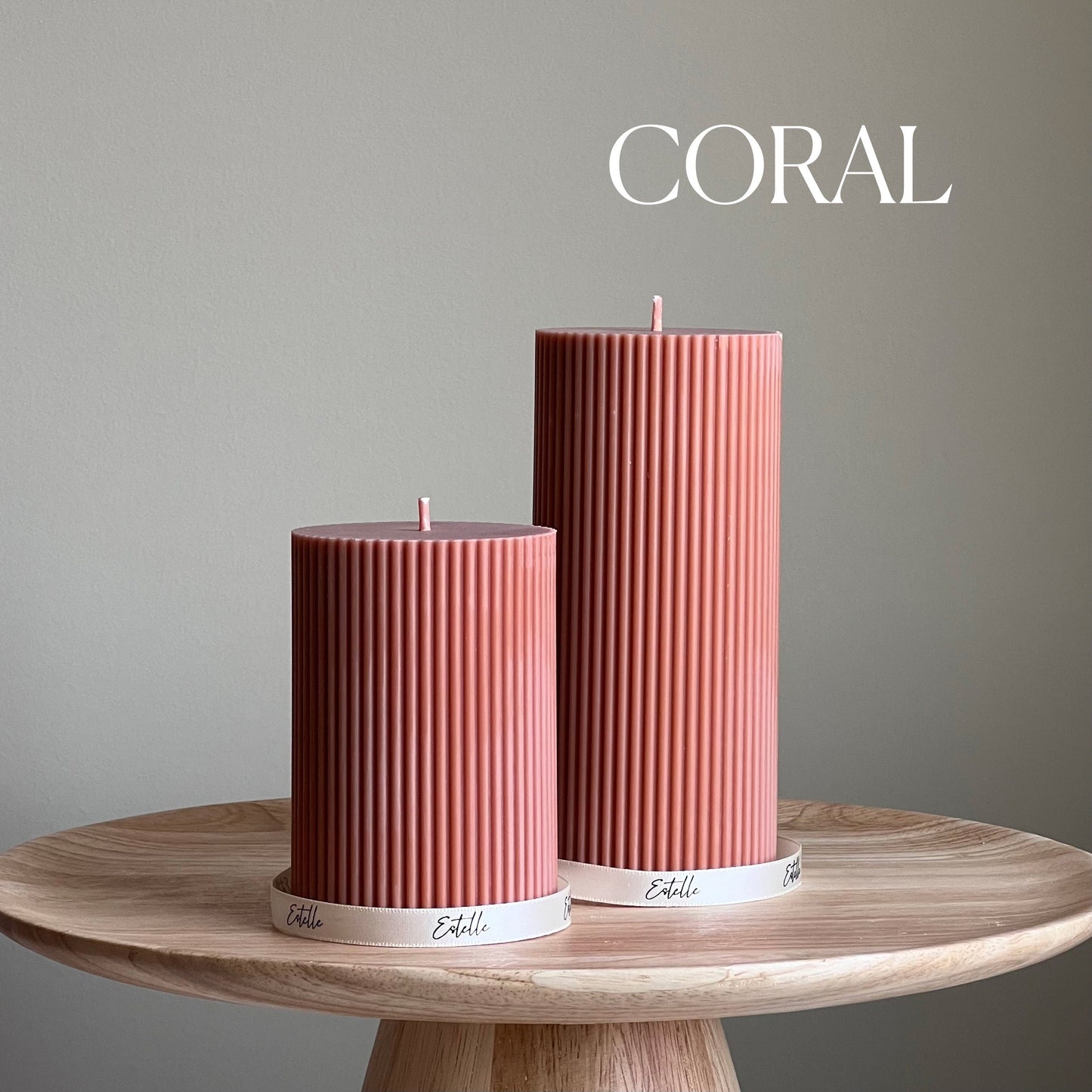Ribbed Pillar Candle-1
