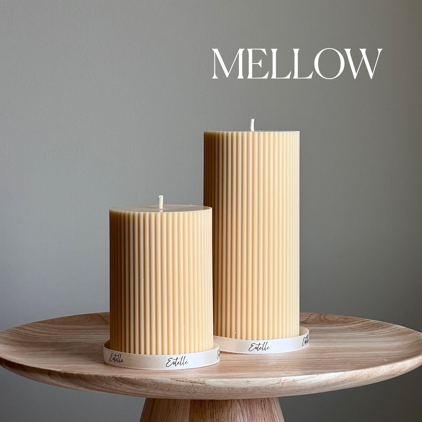 Ribbed Pillar Candle-4