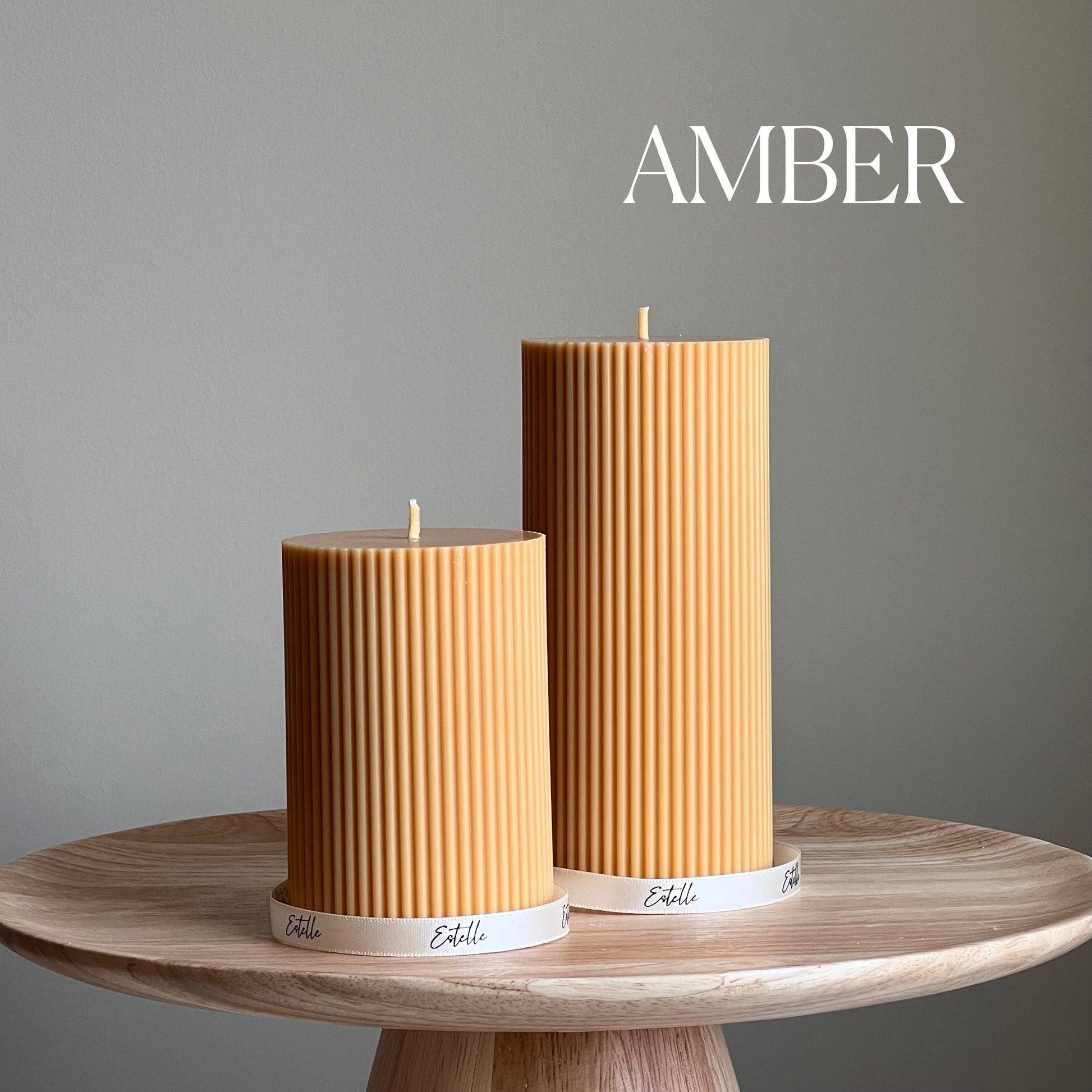 Ribbed Pillar Candle-5