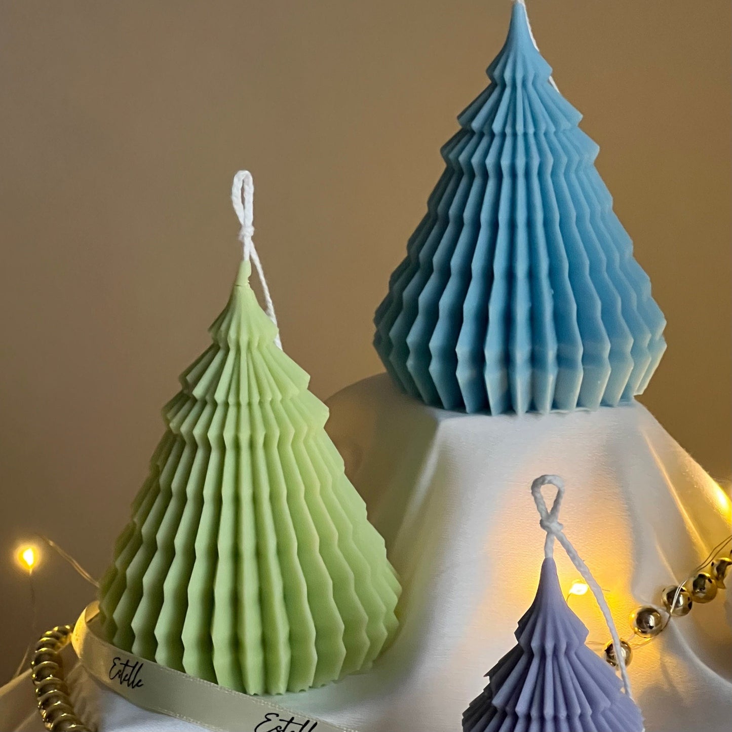 Origami Christmas Tree Candle-3