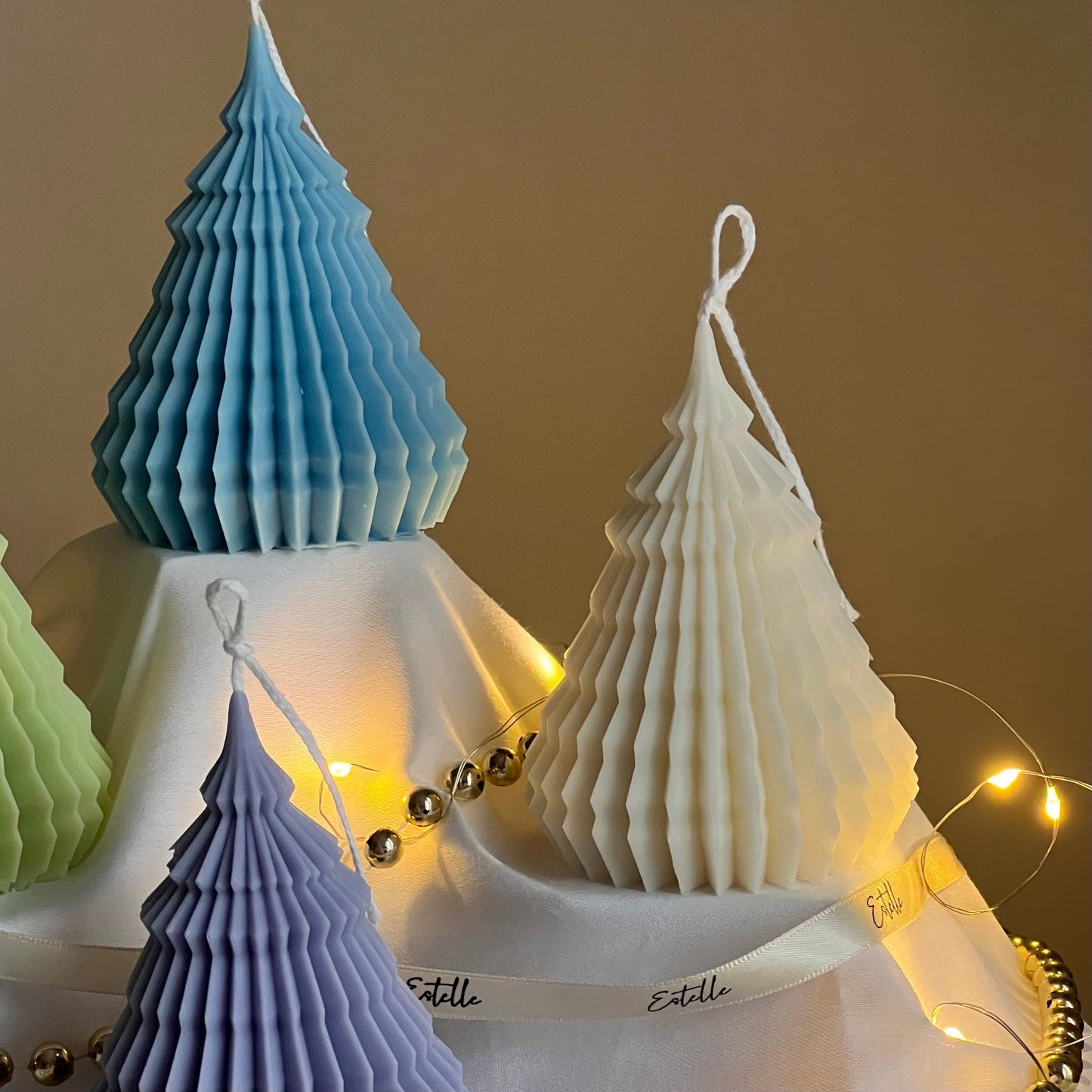 Origami Christmas Tree Candle-4
