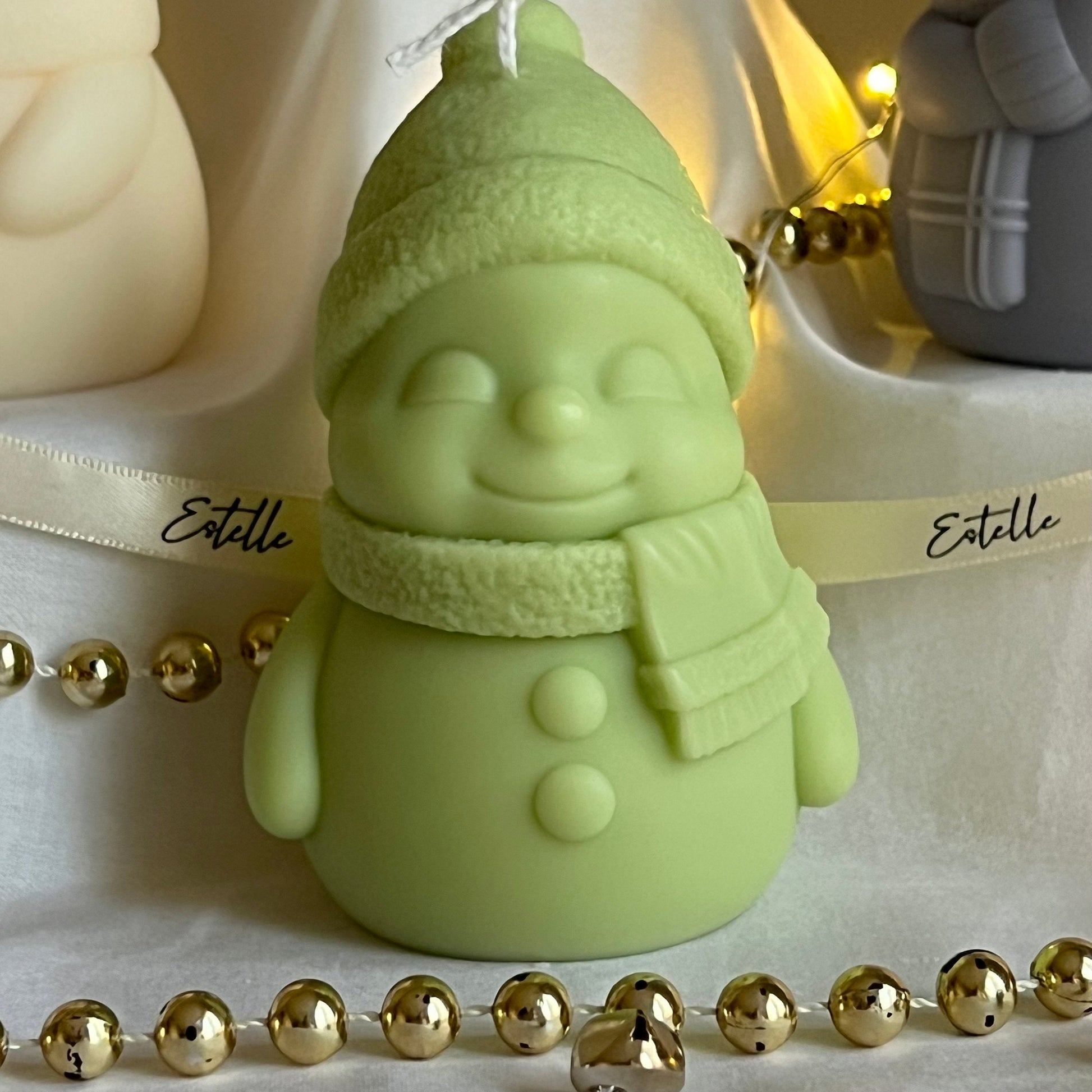 Cute Christmas Snowman Candle-1