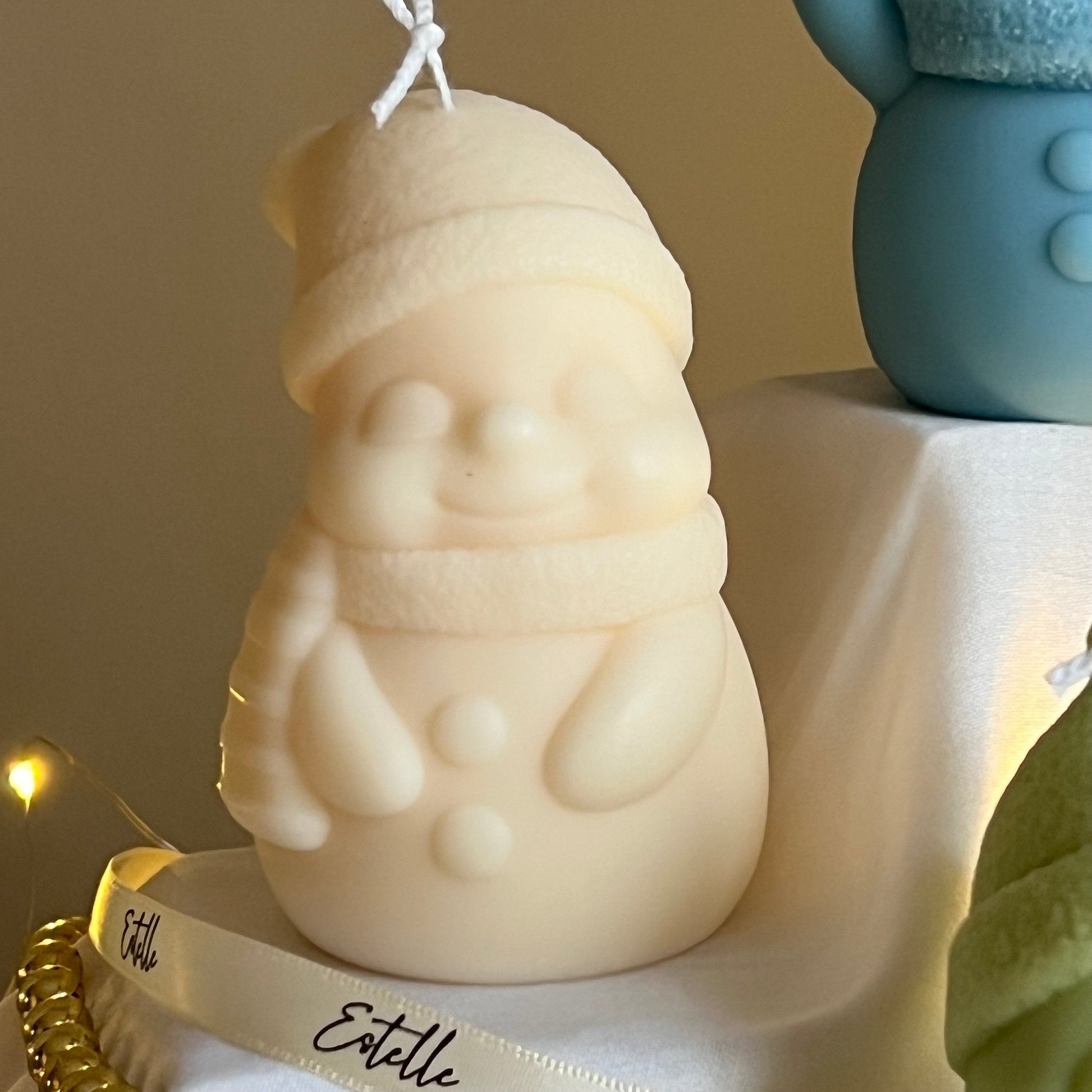 Cute Christmas Snowman Candle-4