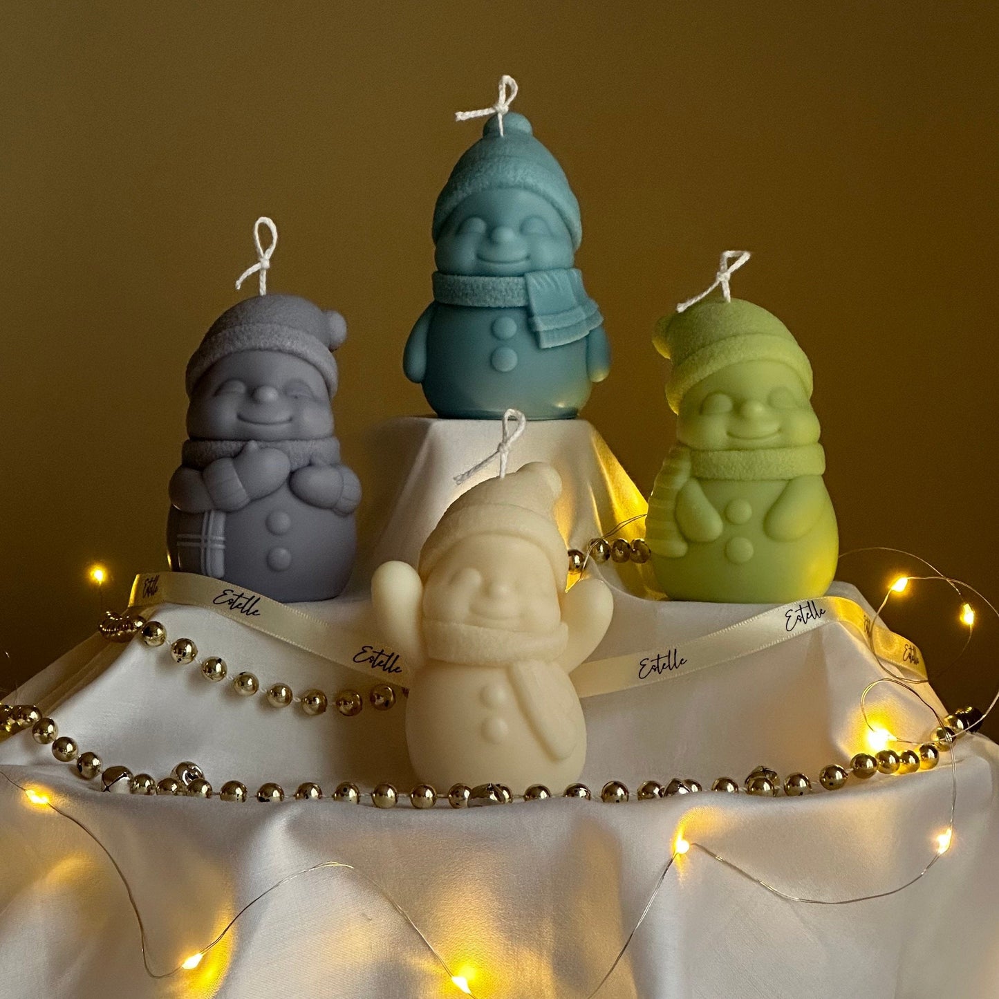 Cute Christmas Snowman Candle-5