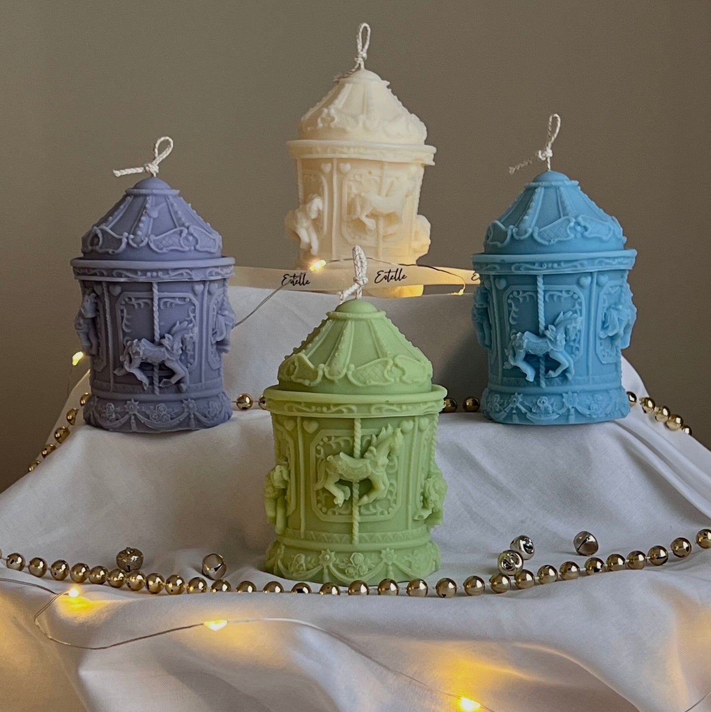 Christmas Carousel Candle-0