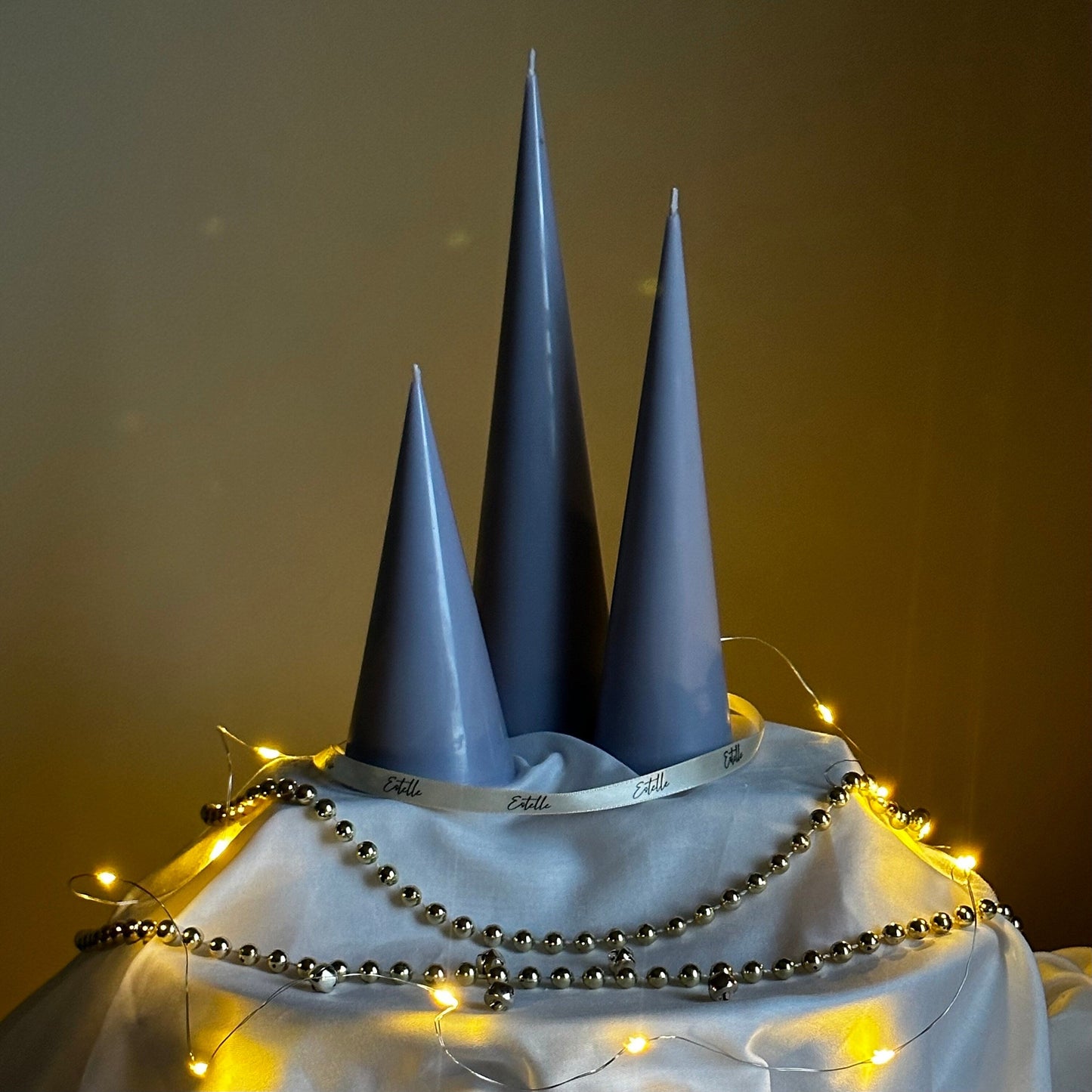 Minimalist Christmas Cone Candle Set-2