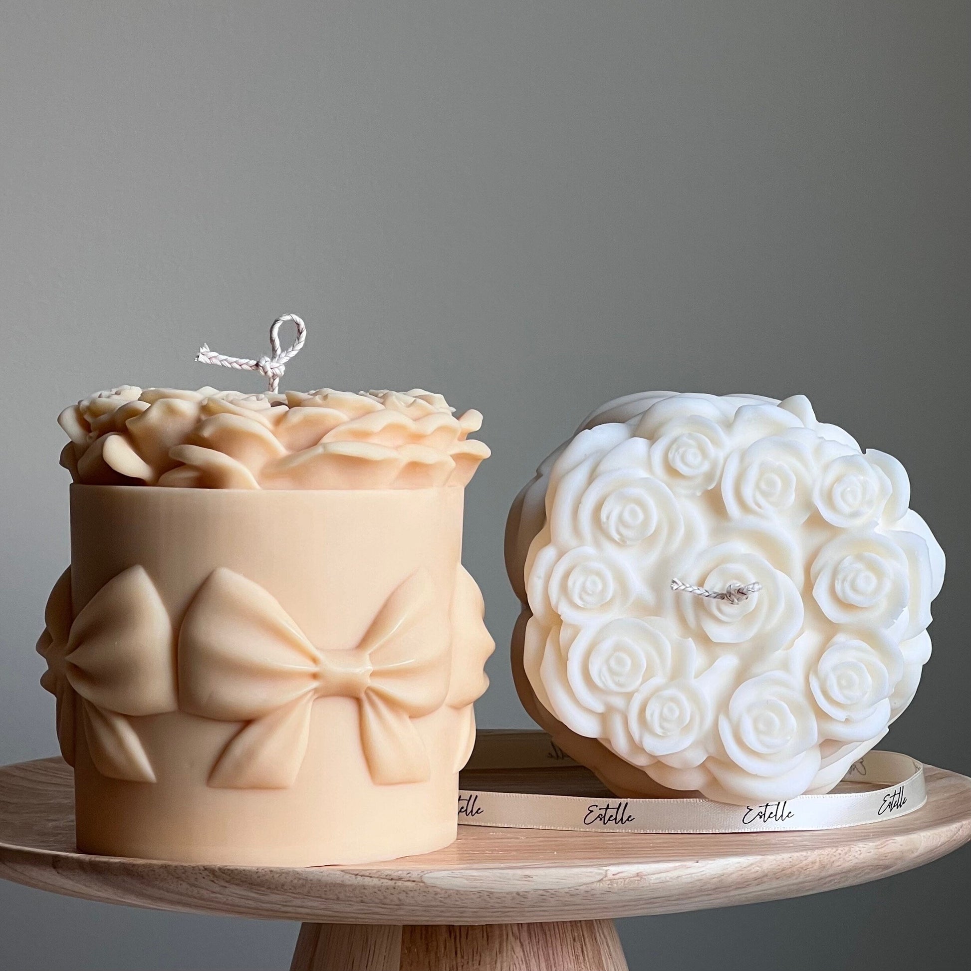 Big Rose Basket Candle-2