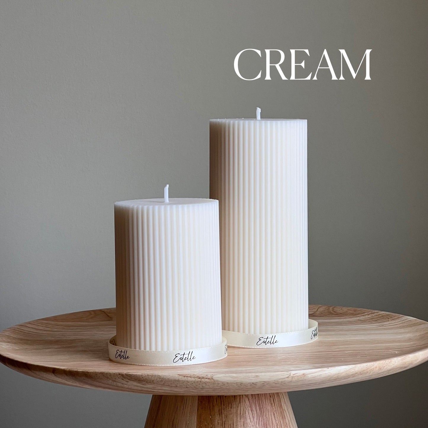 Ribbed Pillar Candle-3