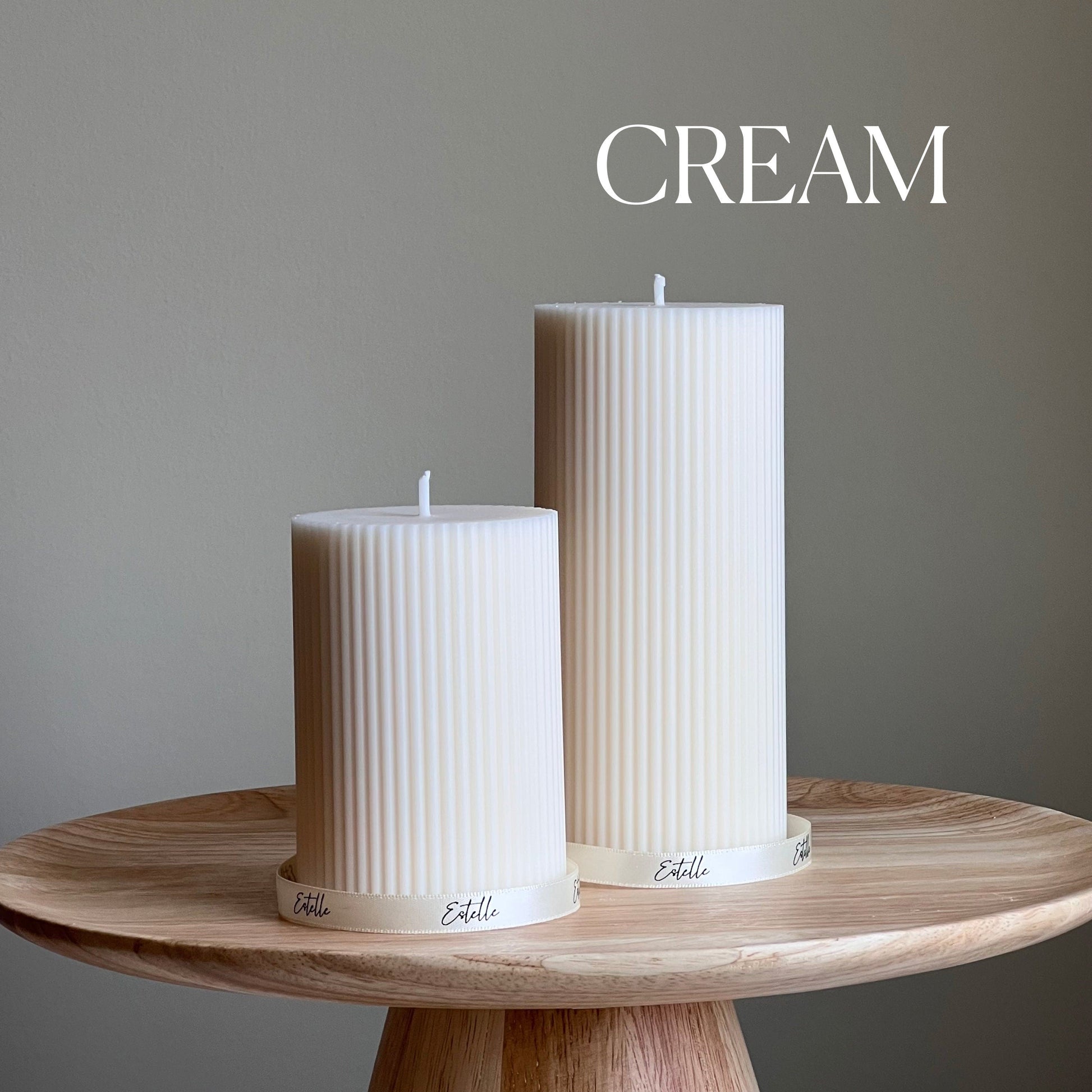 Ribbed Pillar Candle-3