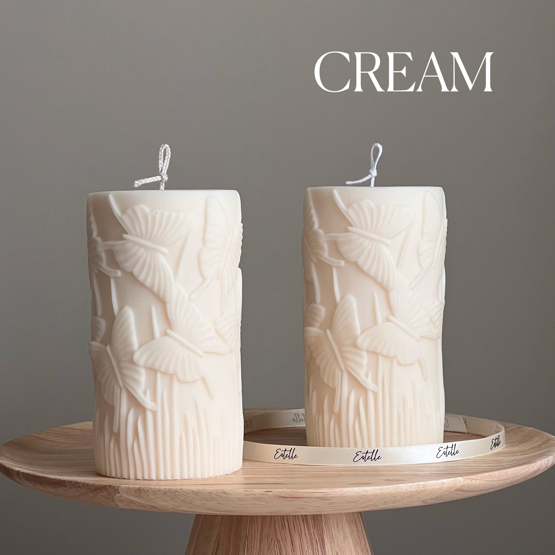 Large Butterfly Pillar Candle-2
