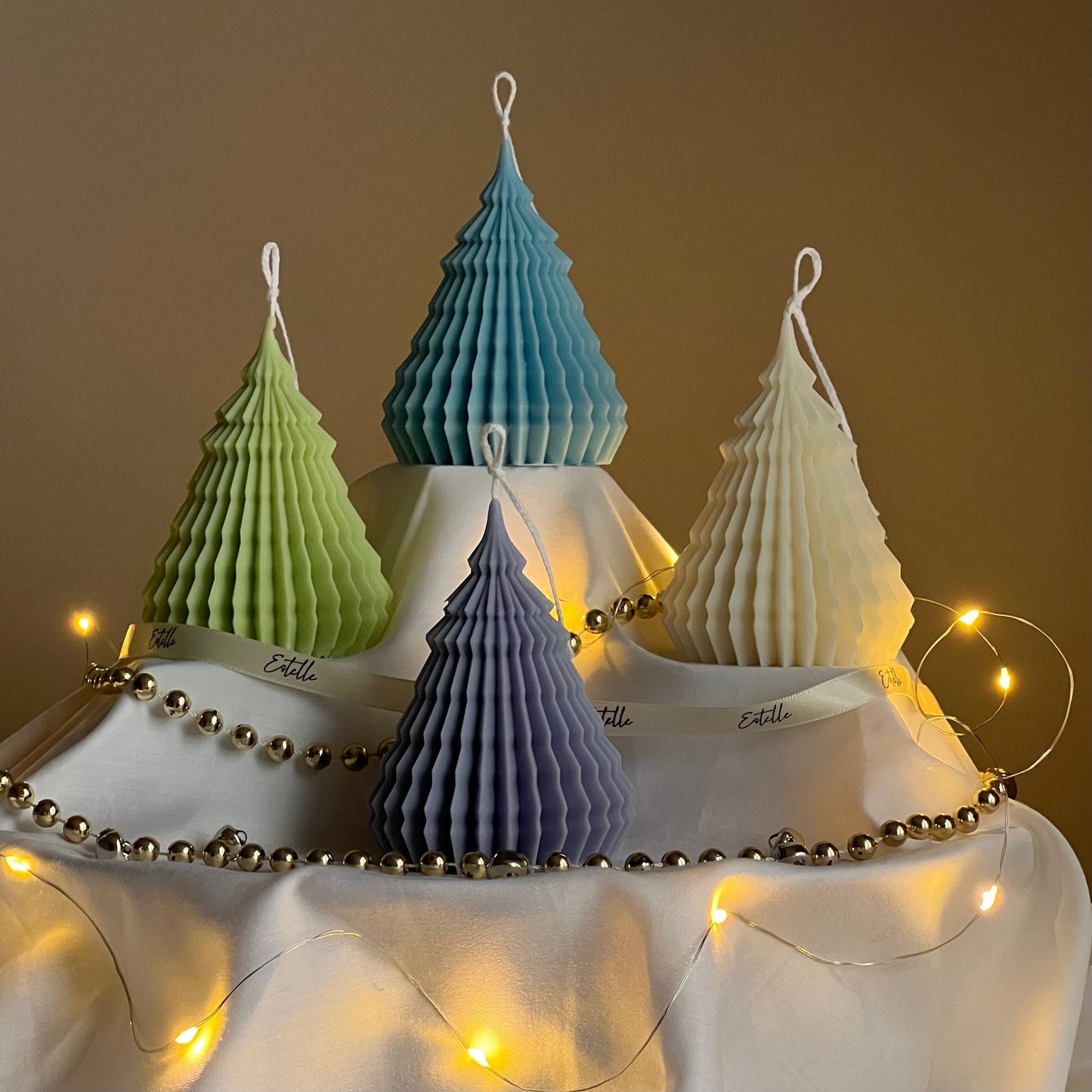 Origami Christmas Tree Candle-5