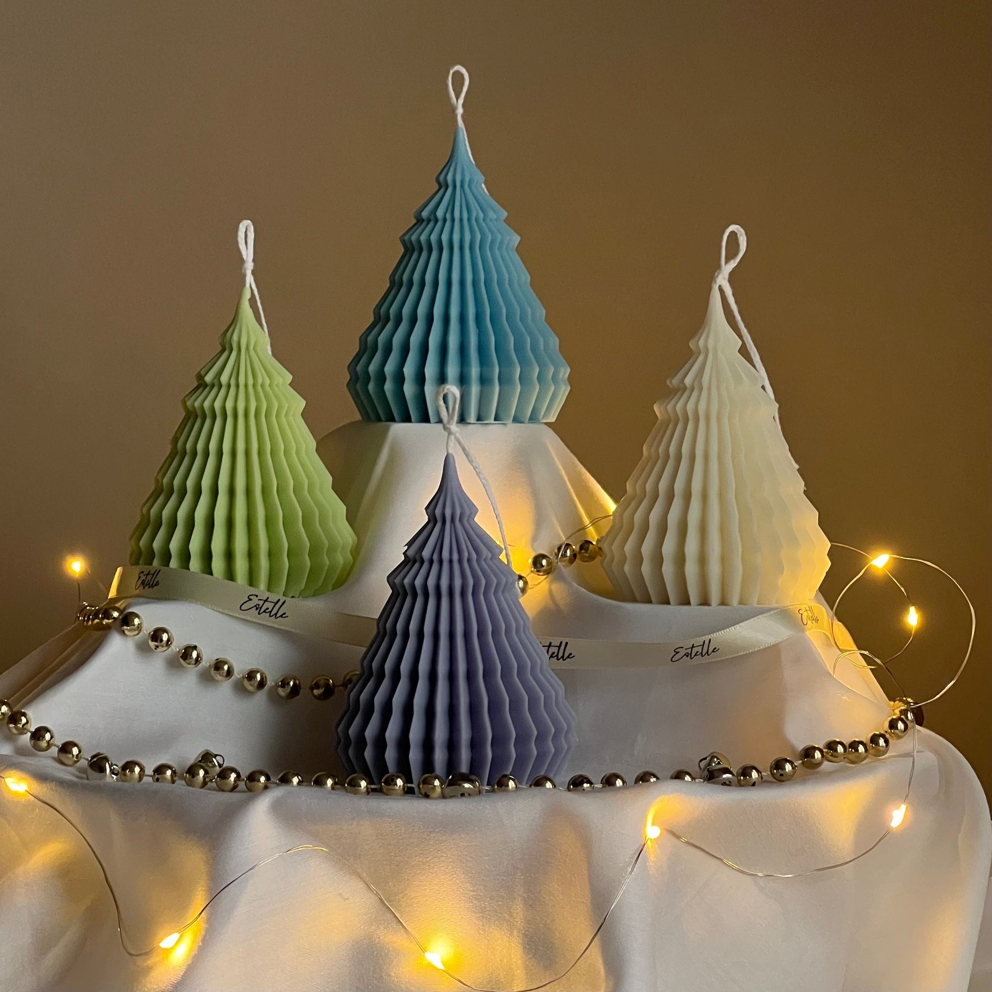 Origami Christmas Tree Candle-5